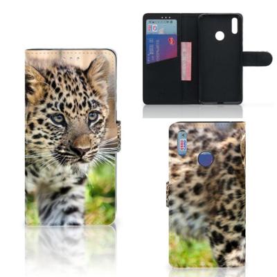 Huawei Y7 (2019) | Telefoonhoesje | Met pasjeshouder | Baby Luipaard