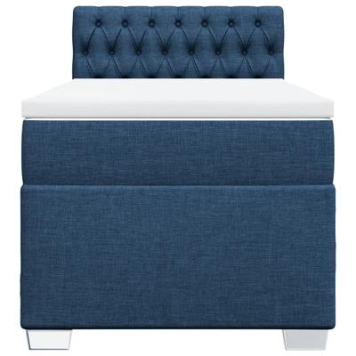 Boxspring met matras stof blauw 80x200 cm - thumbnail
