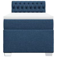 Boxspring met matras stof blauw 100x200 cm - thumbnail