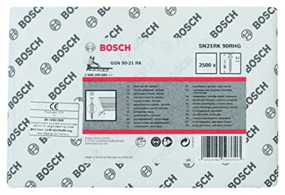 Bosch Accessories 2608200041 Nagel met ronde kop (papiergebonden) SN21RK Afmeting, lengte 90 mm 2500 stuk(s) Bosch Accessories 2608200041 Nagel met ronde kop (papiergebonden) SN21RK Afmeting, lengte 90 mm 2500 stuk(s)