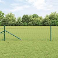 VidaXL Afrasteringspaal groen 10 x 0,5 m (50 mm gaas) staal en pvc - thumbnail