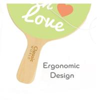 Classic World houten racket met bal aan koord - thumbnail