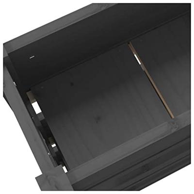 VidaXL Plantenbak 112x25x104,5 cm massief grenenhout grijs