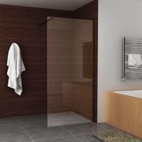 BWS Inloopdouche Met Zwart Muurprofiel 100x200 cm Safety Glass En Nano Glas 10 mm Boss & Wessing - thumbnail