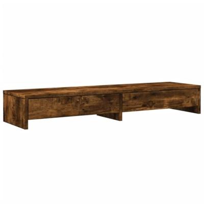 Monitorstandaard met lades 100x27x15 cm hout gerookt eikenkleur Monitorstandaard met lades 100x27x15 cm hout gerookt eikenkleur