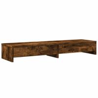 Monitorstandaard met lades 100x27x15 cm hout gerookt eikenkleur - thumbnail