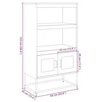Hoge kast 68x39x123 cm staal olijfgroen - thumbnail