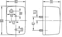 HELLA controlelampje turn signal lights 60x90 uni anbau - thumbnail