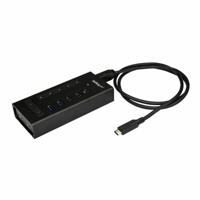 StarTech.com 7 poorts USB hub - USB-A naar 5x USB-A en 2x USB-C - USB 3.0 - 5Gbps - metaal - industriële USB hub - monteerbare USB hub (HB30C5A2CST) - thumbnail