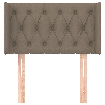 Hoofdbord met randen 83x16x78/88 cm stof taupe