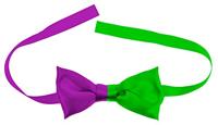 Strikje Colorblock Paars/Groen - thumbnail