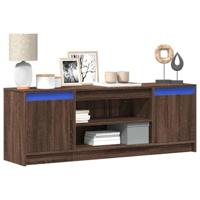 Tv-meubel met LED 139,5x34x50 cm bewerkt hout bruin eikenkleur - thumbnail
