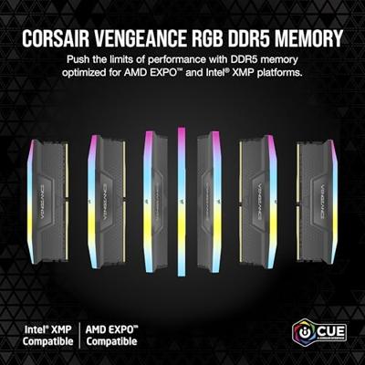 Corsair CMH32GX5M2B6000Z28 Werkgeheugenmodule voor PC DDR5 32 GB 2 x 16 GB 6000 MHz 288-pins DIMM CMH32GX5M2B6000Z28