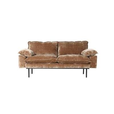 HKliving Retro Sofa 2-zitsbank - Velvet Corduroy - Aged Gold