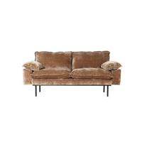 HKliving Retro Sofa 2-zitsbank - Velvet Corduroy - Aged Gold - thumbnail