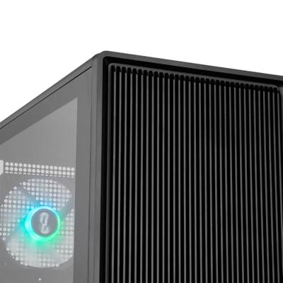 NOX Xtreme Products Hummer IOTA - Semi-Tower ATX | M-ATX | ITX bevat 4 x 120 mm ARGB-ventilatoren, voorkant van mesh, zijkant van gehard glas, USB 3.0, 330 mm GPU-ondersteuning, magneetfilter
