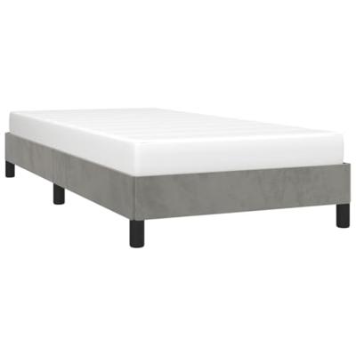 Bedframe zonder matras 90x200 cm fluweel lichtgrijs