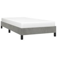 Bedframe zonder matras 90x200 cm fluweel lichtgrijs - thumbnail