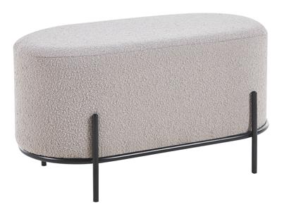 Artistiq Poef 'Imberly' 80 x 40cm, bouclé, kleur taupe