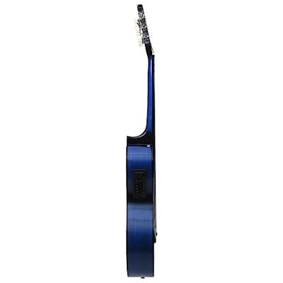 Gitaar cutaway met equalizer 6 snaren western akoestisch blauw