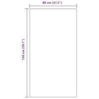 VidaXL Antislip shaggy tapijt bruin 80 x 150 cm pp - thumbnail