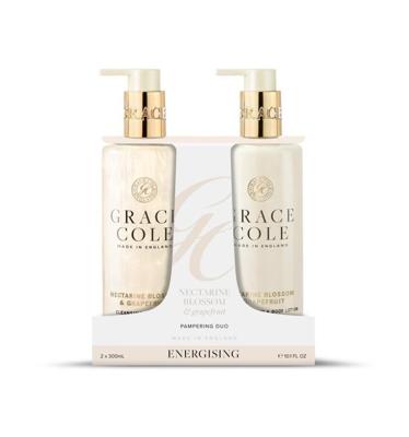 Grace Cole Nectarine Blossom & Grapefruit Pampering Hand Care Duo Grace Cole Nectarine Blossom & Grapefruit Pampering Hand Care Duo
