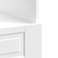 Ovenkast "Porto" bewerkt hout wit - thumbnail