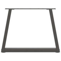 Eettafelpoten 2 st V-vormig 60x(42-43,3) cm staal antraciet - thumbnail