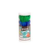 SportX veren shuttles in koker 3 stuks paars/roze/groen - thumbnail