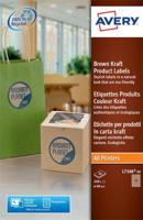Etiket avery l7106-20 60mm bruin 240st - thumbnail