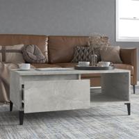 Salontafel 90x50x36,5 cm bewerkt hout betongrijs - thumbnail
