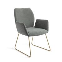 Jesper Home Eetkamerstoel 'Misaki' Slide Gold, kleur Breezy Blue - thumbnail