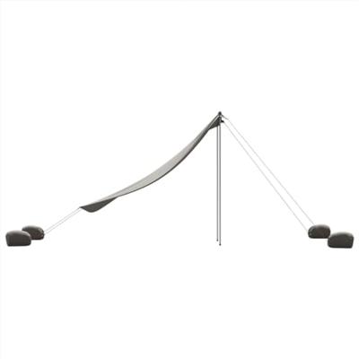 Strandluifel met zandankers 214x236 cm grijs Strandluifel met zandankers 214x236 cm grijs