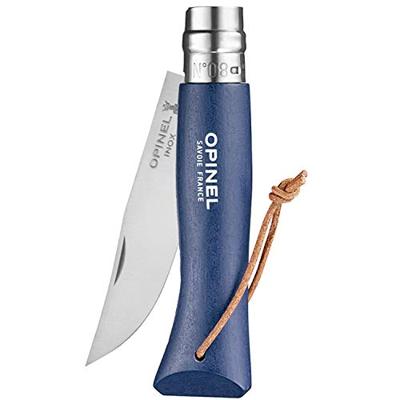 Opinel N08 Blauw, Colorama Zakmes Blauw