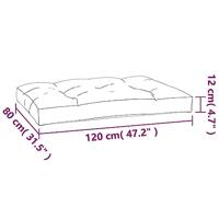 VidaXL Palletkussen 120x80x12 cm stof heldergroen - thumbnail