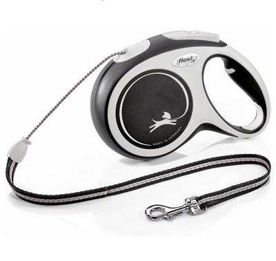 Flexi New Comfort - Hondenriem - Koord - Zwart - XS - 3M