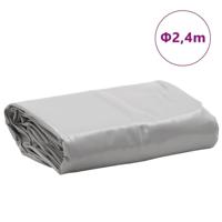 VidaXL Dekzeil 650 g/m² ø 2,4 m grijs - thumbnail