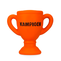 Oranje Latex Hondenspeeltjes WK Beker - thumbnail