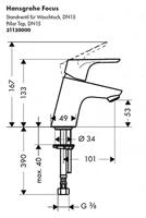 Hansgrohe Focus E2 toiletkraan met ComfortZone 70 chroom 31130000 - thumbnail