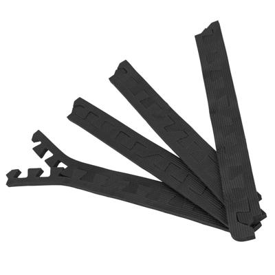 8 Eindstukken voor vloer Beschermingsmatten Zwart