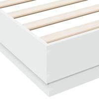 Bedframe met LED-verlichting wit 150x200 cm - thumbnail