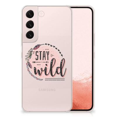 Samsung Galaxy S22 Telefoonhoesje met Naam Boho Stay Wild Samsung Galaxy S22 Telefoonhoesje met Naam Boho Stay Wild