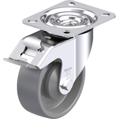 Blickle LE-PO 100KA-FI-ELS Plaatstalen zwenkwiel Wieldiameter: 100 mm Draagvermogen (max.): 150 kg 1 stuk(s)