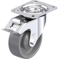 Blickle LE-PO 100KA-FI-ELS Plaatstalen zwenkwiel Wieldiameter: 100 mm Draagvermogen (max.): 150 kg 1 stuk(s) - thumbnail