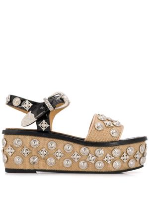 Toga Pulla studded platform sandals - NEUTRALS Toga Pulla studded platform sandals - NEUTRALS