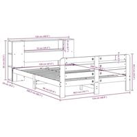 Bedframe zonder matras massief grenenhout 120x200 cm - thumbnail
