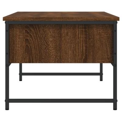 Salontafel 101x49x39,5 cm bewerkt hout bruineikenkleurig Salontafel 101x49x39,5 cm bewerkt hout bruineikenkleurig