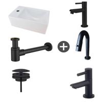 Wiesbaden Fonteinpack Chepri XXS Links Keramiek 30.5x18x11 cm Zwart - thumbnail