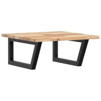 Badkamer wandschap staal en massief acaciahout - thumbnail