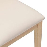 Eetkamerstoelen met kussens 2 st massief hout rubber - thumbnail
